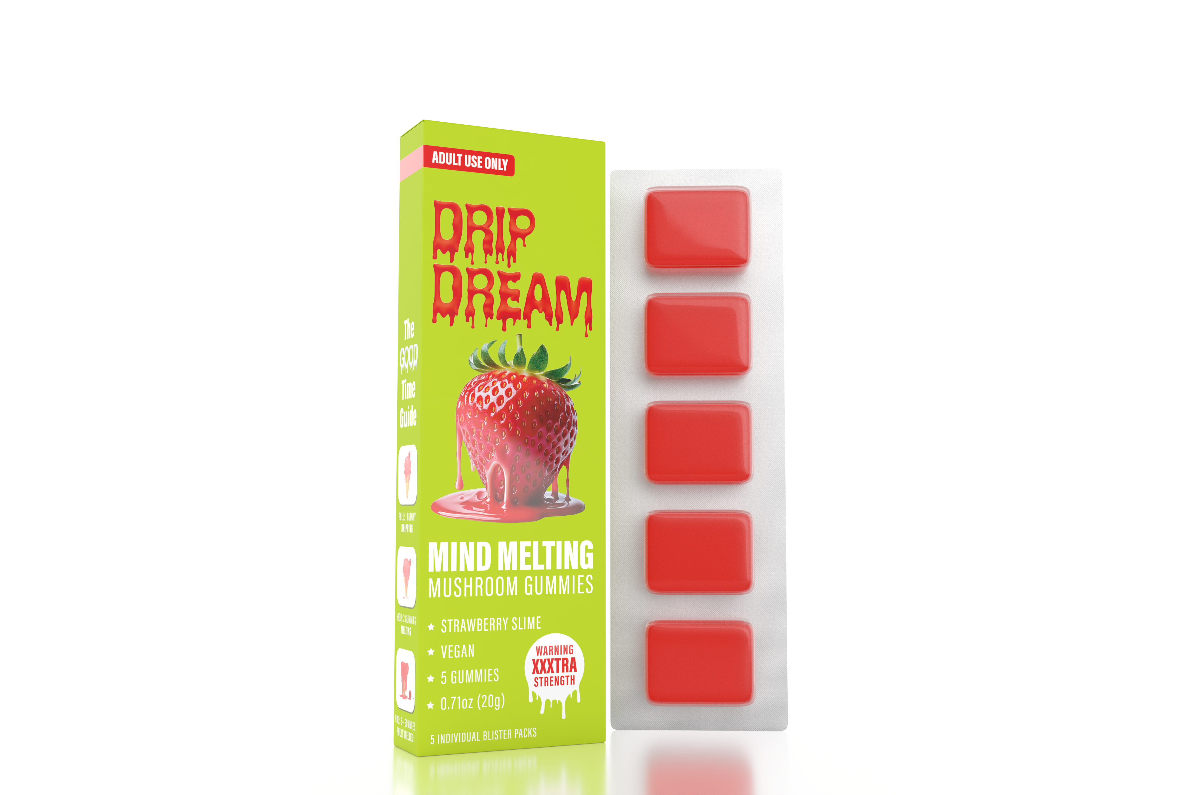 Dream Drip Strawberry Slime Mushroom Gummy – ShadyAcres